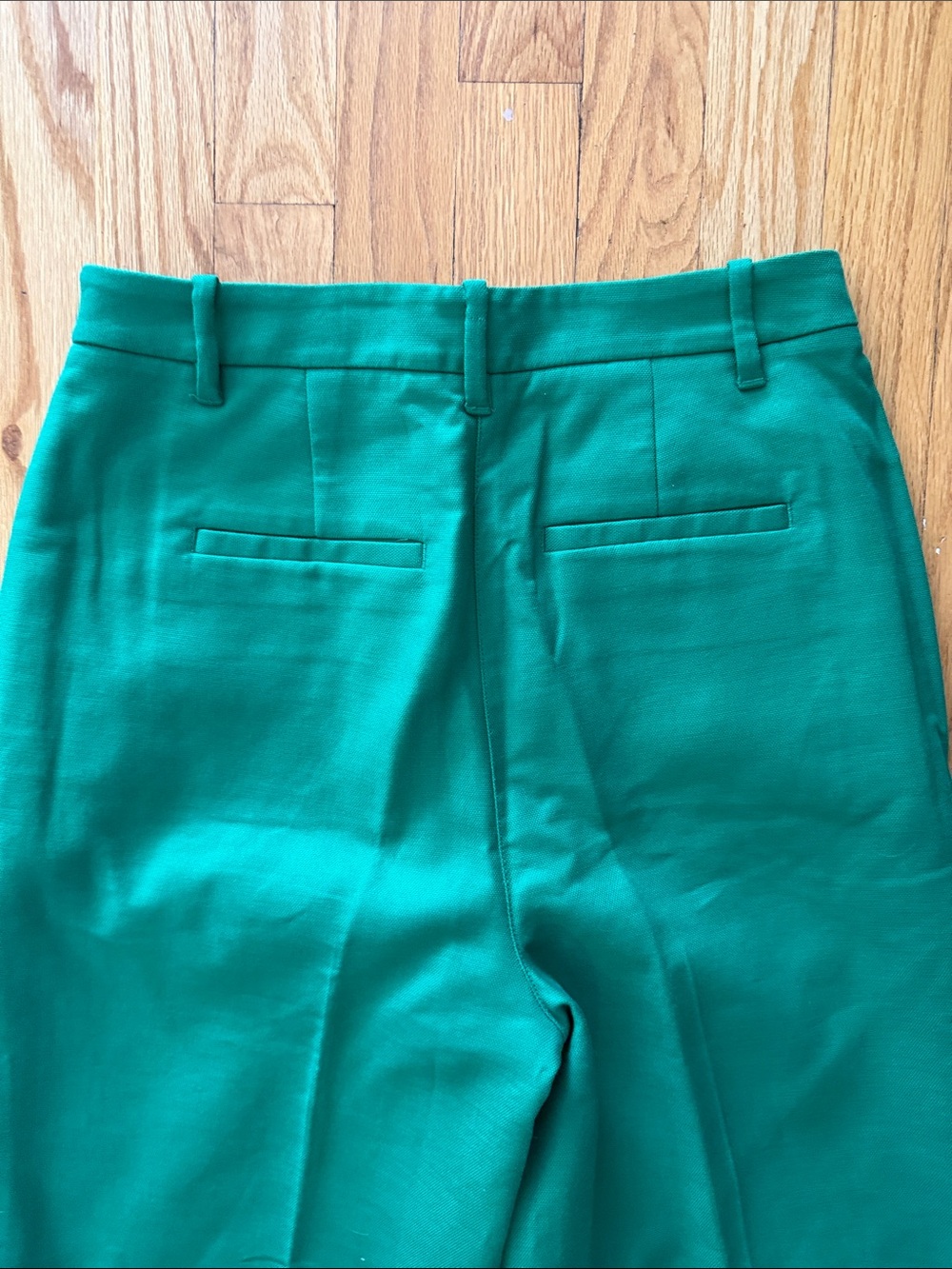 Boden sz 6 like new High-Waist Wide Leg Pants in Emerald Green cotton/modal - Picture 8 of 12